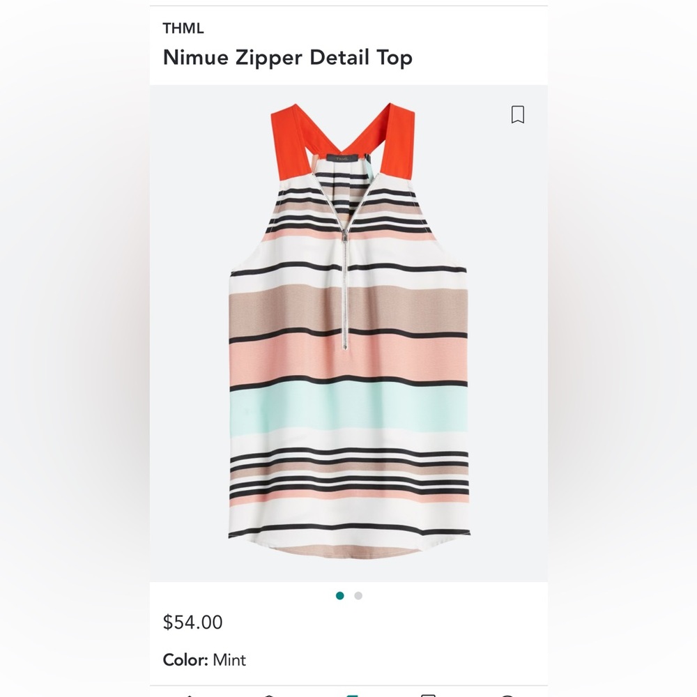 THML Nimue zipper detail top size M *Stitch Fix